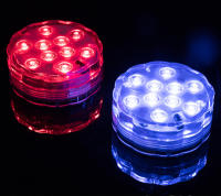 Luces LED Sumergibles con Control Remoto 10 Lámparas Brillantes RGB para Piscina, Jardín de Estanque, Acuario Iluminación al Aire Libre HD061 - details 12