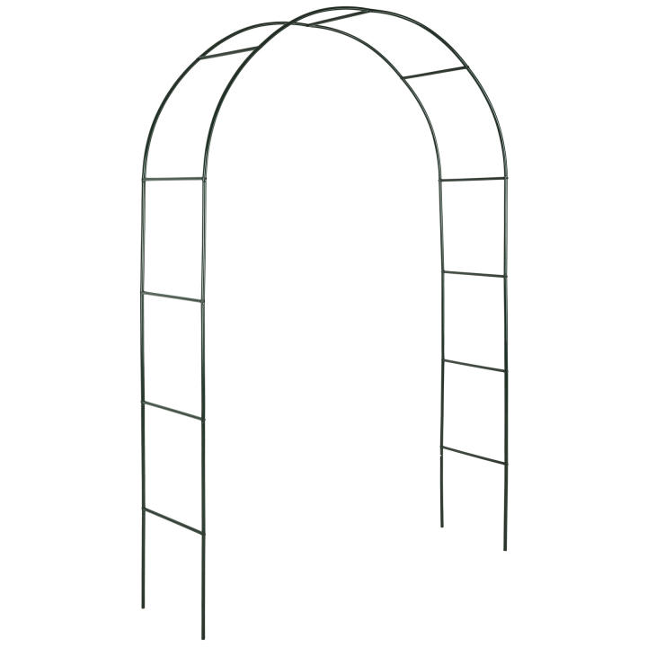 TECTAKE - Arco para enredaderas aprox. 240 cm, Soporte firme y estable para sus plantas, Resistente al Exterior, Altura: aprox. 240 cm, Ancho: aprox. 140 cm, Fondo: aprox. 40 cm