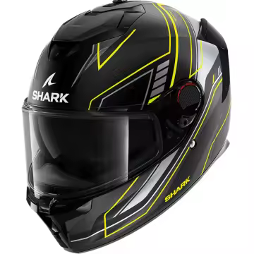SHARK SPARTAN GT PRO TORYAN NEGRO/ GRIS/ AMARILLO MATE HE1316EKYA - 1