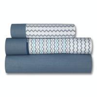 Juego De Sábanas Cloe Azul de El Barco By Paduana, Algodón y Poliéster, Tacto Suave, No Hace Bolitas, 144 Hilos, antipilling - details 0