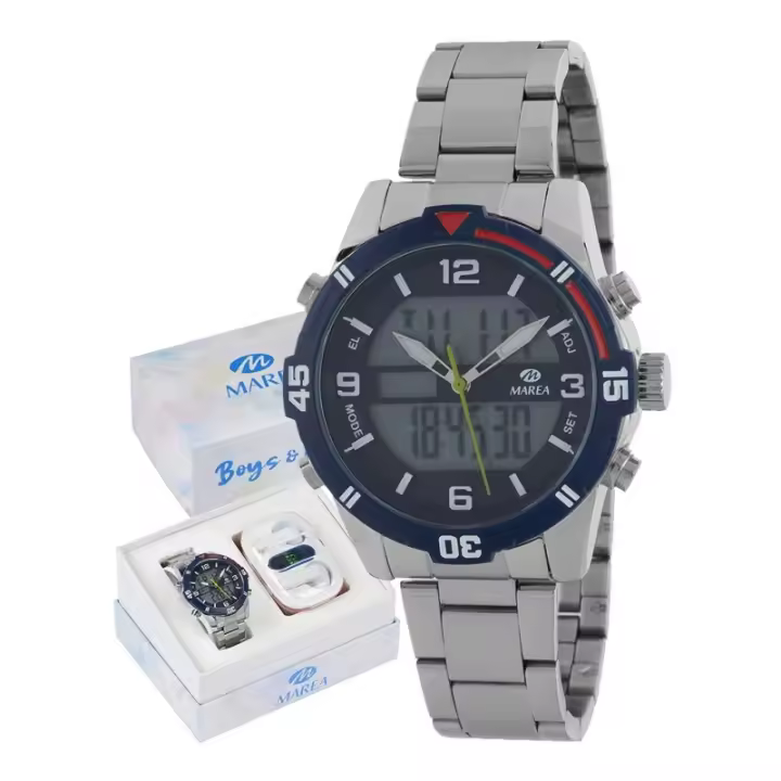 Reloj Marea Niño B35362/3 – Metal, 37mm, Azul/Rojo, Auriculares Bluetooth - 1