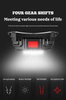Linterna Frontal Portátil Recargable Por USB Tipo-C Luz De Emergencia Para Exterior Trabajo Nocturno Advertencia Roja - details 5