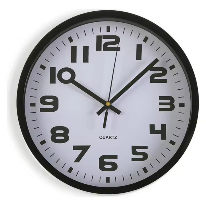 Reloj de Pared Versa Negro Plástico 3,8 x 25 x 25 cm - 1