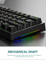 Teclado Mecánico De Juego Mini K620 RGB Con Retroiluminación Teclas Personalizables Y Hotswap USB Para PC Rosa Y Blanca - details 4