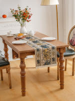 Corredor De Mesa Boho Beige Para Decoración Rústica Natural Tejido En Algodón Con Borlas Para Comedor Doméstico - details 0