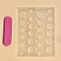 24pcs Uñas Postizas De Presión En Forma De Cuadrado Medio Y Largo Con Gradiente Para Mujeres Y Niñas Para Uso Diario - details 5