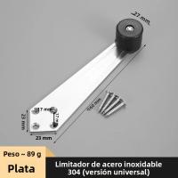 Parador De Puerta De Acero Inoxidable 304 Anticolisión Con Limiter De 90 Grados Material De Goma Durable Para Abertura Esquerda E Direita - details 17