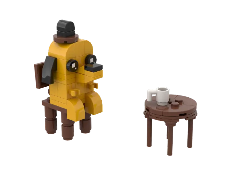 Bloques De Construcción Para Perros Lindo Perro Calmo Juguete De Peluche Coleccionable Personaje De Cómic Regalo De Cumpleaños Para Niños Y Niñas - 1