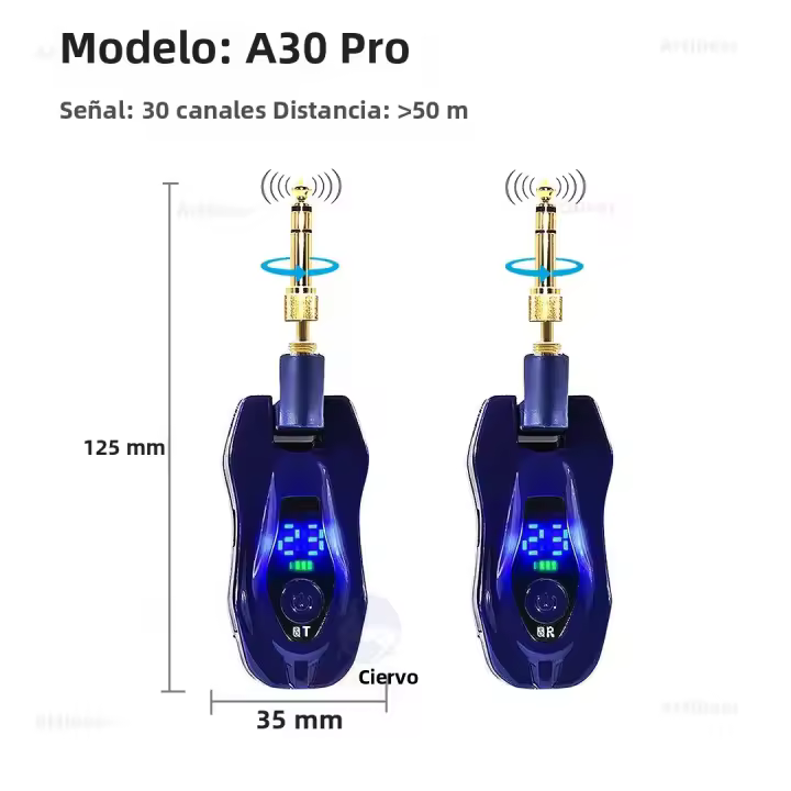 Transmisor Y Receptor De Audio Inalámbrico Para Guitarra Sistema De Dispositivo De Comunicación Para Instrumento De Viento Electrónico Saxofón EWI5000 4000 Peso 200g - 1