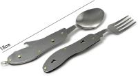 Juego de cubiletes de viaje de 2 piezas, 4 en 1, portáthil, Con Rueda, mango de Aluminio, Cuchillo, TENEDOR, Cuchillo y abridor de botellas - details 1