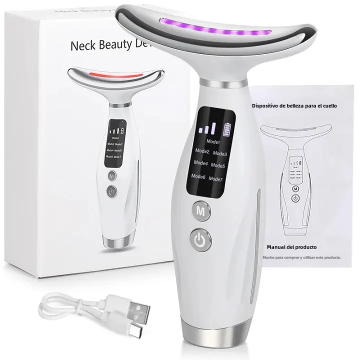 Dispositivo De Belleza Para Cuello Y Cara Con Masaje De Vibración Lifting Facial En Casa Cuidado Personal USB Recargable Tamaño Compacto - 1