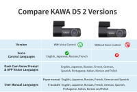 Cámara De Volante KAWA D5 Para Coche DVR Grabadora 2K Cámara Frontal Con Control De Voz WiFi Monitorización APP EN RU FR JP Grabación Emergente - details 5