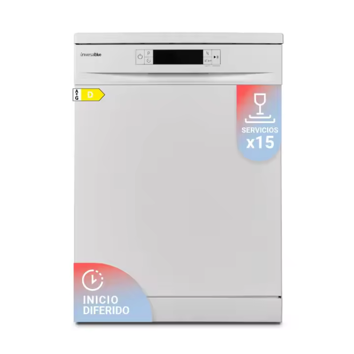 UNIVERSALBLUE Lavavajillas ÁRTICO 4065W Libre Instalación 60 Cm Acero Inoxidable 8 Programas - 1