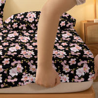 Sábana Ajustada Moderna Y Sencilla Con Estampado De Plantas Y Flores Material Poliéster 100% Para Dormitorio Sin Fundas De Almohada - details 4