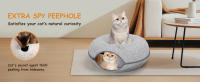 Nobleza - Túnel para Gatos de Fieltro, Cama para gatos Extraíble con Cremallera, Casa para Gatos Interior, Apta para Gatos Medianos y Grandes de Hasta 13 kg, 60×60×26cm, Gris - details 1