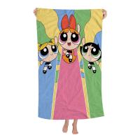 Toalla De Baño De Algodón Y Poliéster Con Diseño De Cartoon Powerpuff Girls Toalla De Playa Kawaii Para Niños Absorbente Y Secado Rápido Tallas Variadas - details 10