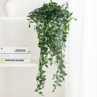 Pared De Plantas Artificiales Vines Colgantes Para Decoración De Hogar Boda Jardín Balcón Baño Material Plástico Verde Falso Tenvity - details 2