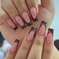 24Pcs Uñas Postizas De Ballet Blancas Con Gradiente Full Cover Art Nails Presión En Uñas Artificiales Acrílicas Removibles Para Fiesta - details 29