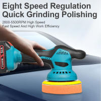 21V Cordless Car Polisher 6 Gears Electric Polishing Waxing Machine With Lithium Battery For Repairing Scratches Wireless Sander Polish Tool - details 5