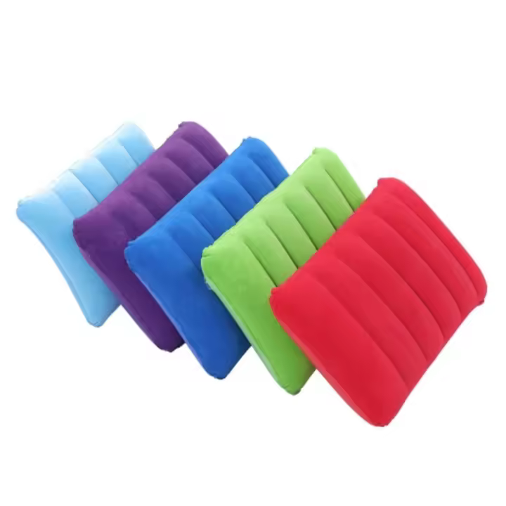 Cojín Inflable Portátil De Airbag 47x30cm Para Playa Oficina Hogar Exterior Relaxación Doble Cara Almohada De Cabeza Para Avión - 1