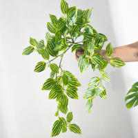 45cm Planta Artificial De Vínculo Hojas De Iva Falsas Scindapsus Aureus Rattan Para Decoración De Hogar Boda Jardín - details 18