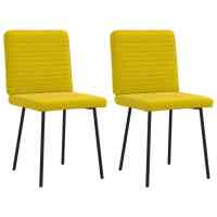 vidaXL Sillas de comedor 2 unidades terciopelo en color Amarillo/Rosa/Verde oscuro y más | cómodas modernas ergonómicas para comedor cocina salón hogar - details 0