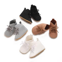 Zapatos De Bebé Recién Nacido Con Cordones Transpirables Primavera Otoño Antideslizantes Suela De Goma Casual Para Niñas Talla True - details 2