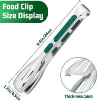 Pinzas de cocina de 3 piezas, pinzas para servir alimentos de acero inoxidable de 9 pulgadas, pinzas para bufé, pinzas para cocinar, ensaladas, carnes, barbacoas, freír y servir - details 2