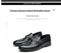 Zapatos De Cuero Casual Para Hombre Estilo Británico Y Coreano Con Diseño De Abeja Mullidos Y Transpirables Para Oficina Y Moda - details 2