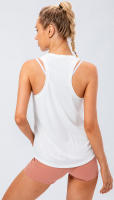 Top Deportivo Para Mujer Suelto Yoga Rápido Secado Tops De Ejercicio Fitness Ropa Deportiva Transpirable Comprimida Regular Sin Mangas Poliéster Spandex - details 3