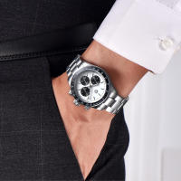 Reloj De Cuarzo Para Hombre RollsTime Panda Con Cronógrafo Bisel Cerámico Espejo De Zafiro Resistente Al Agua Y Choque Regalo Para Hombre - details 4