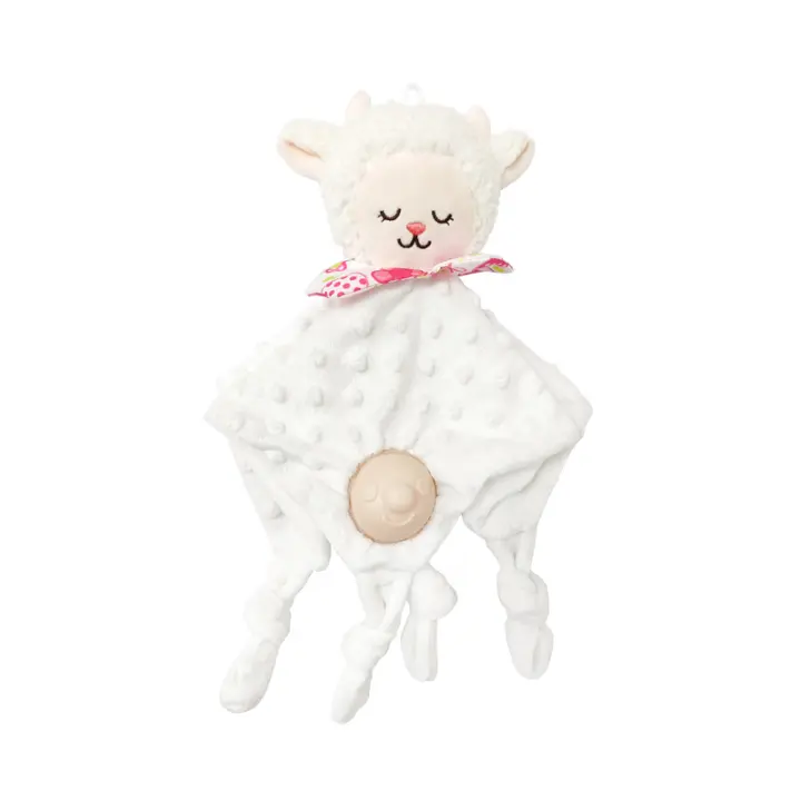Lindo chupete de silicona de seguridad con forma de vaca y oveja, toalla relajante con muñeca para masticar - 1