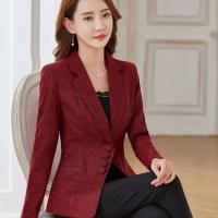 Chaqueta De Negocios Para Mujer Estilo Lady Oficina Elegante Y Ajustada Cierres Únicos Blazer Formal Para Todas Las Estaciones - details 1