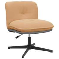 vidaXL Silla de oficina giratoria tejido imitación lana rizada en color Crema/Gris oscuro/Beige y más | cómodas modernas ergonómicas para comedor cocina salón hogar - details 2