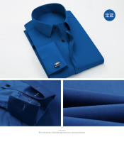 Camisa De Manga Larga Para Hombre Con Botones Franceses Sensación De Lujo Fibra De Bambú Suave Sin Planchar Formal Para Boda - details 21