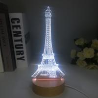 Lámpara 3D De Madera Eiffel Tower Con Luz LED Cambia De Color Decoración Para El Dormitorio De Los Niños Regalo Para Cumpleaños - details 8