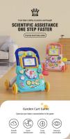 Tablero de dibujo de elefante, andador para bebé con carrito de música con ruedas, juguete educativo, andador antivuelco para niños, andador multifuncional para bebé, andador antivuelco para recién nacidos (dos colores disponibles) - details 0