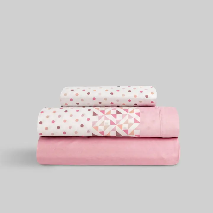 Juego de Sábanas Microfibra Madia Rosa - 1