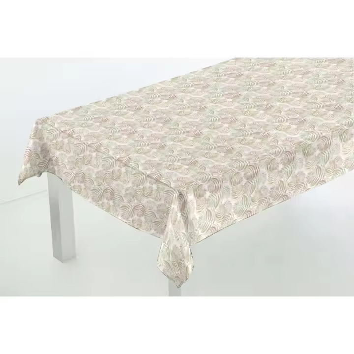 Mantel Hulehule Tex Barbados Beige - Resinado Antimanchas Impermeable Estampado Hojas - Ideal para Hogar y Hostelería - 1