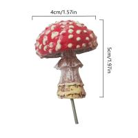 Decoración De Jardín Mágico Miniatura Resina Escultura De Hongo Que Brilla En La Oscuridad Para DIY Casa De Muñecas Estilo Pastoral - details 1