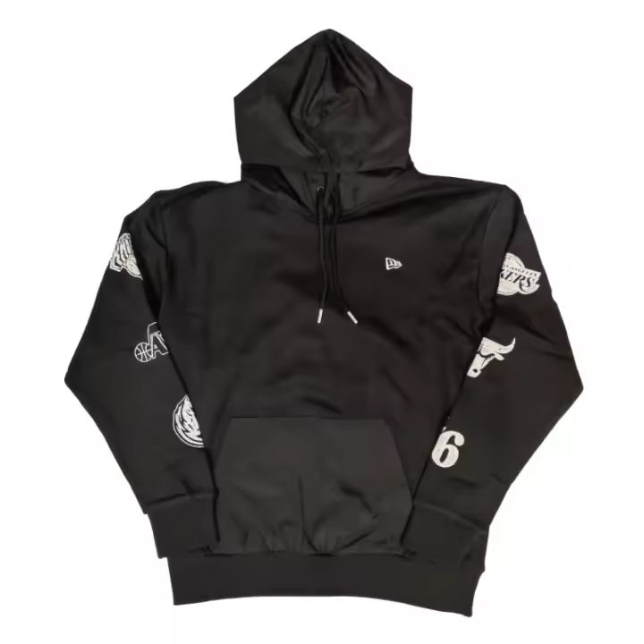 Sudadera NBA Distressed Multi Logo de New Era en Negro - 1