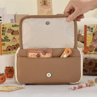 Estuche De Almacenamiento Para Lápices Con 9 Capas Gran Capacidad Bolsa Transparente Con Compartimentos Y Botón Magnético Para Acceso Facil Stationery - details 15