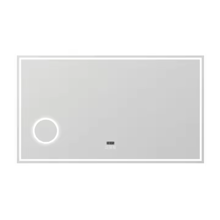Aica Espejo de baño LED 160×80 cm,Reloj,Lupa,Bluetooth - 1