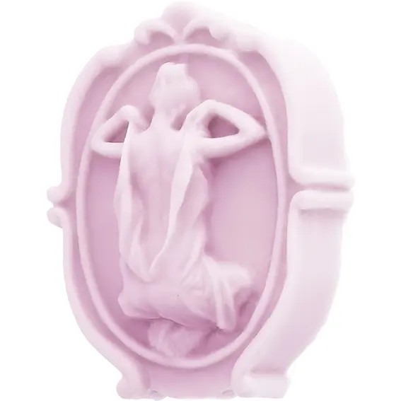Molde Vintage Ovalado de Silicona para Jabones | Resistente, Antiadherente y Flexible | Diseño Mujer de Cuclillas | Fácil y Cómodo de Usar | Herramienta Ideal para Crear Jabones Artesanales - 1