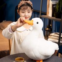 Peluche Realista De Pato Kawaii Almohada Divertida Para Niños Y Mascotas Regalo De Cumpleaños Simulado De Animal De Peluche Blanco - details 1
