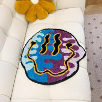 Alfombra LAKEA Tejida Con Rostro Sonriente Mágico Para Decoración Del Hogar O Regalo Material Poliéster 100% Personalizable - details 2