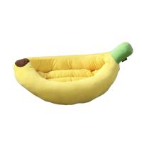 Cama Para Perro En Forma De Plátano Almohadilla Suave Y Transpirable Para Pequeños Y Medianos Perros Nido De Mascota De Terciopelo - details 6