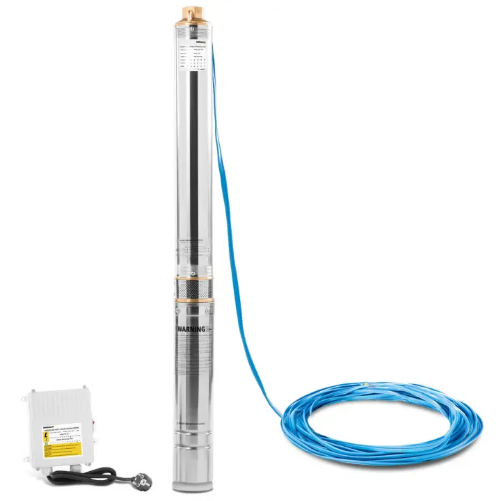 GREENCUT BAS190C - Bomba Sumergible para Pozo de Aguas Claras, 1900W (2,6CV), Elevación Máxima 103m, Caudal 8,8 m³/h, Motor Potente y Alta Eficiencia para Uso Residencial y Profesional - 1