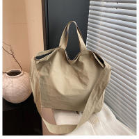 Bolso De Hombro Para Mujer De Lona Gran Capacidad Estilo Literario Ligero Y Sencillo Bolso Cruzado Con Manija De Viaje - details 41