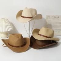 Sombrero De Vaquero Estilo Jazz Amplio Para Hombres Y Mujeres Proteccion Solar Para La Playa Y Verano Con Cuerda De Viento - details 0